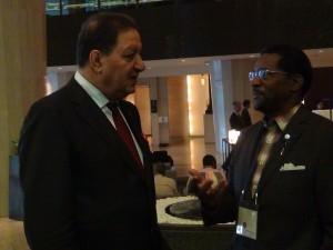 Art Rocker speaking with Senussi A.Y. Kwideer (Ambassador of Libya in Germany – Berlin, Germany)